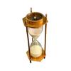 Nautical Vintage Brass Sand Timer Antique Maritime Hourglass with Compass Gift
