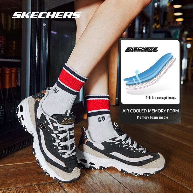 Skechers Женские ретро кроссовки на платформе с пандой
