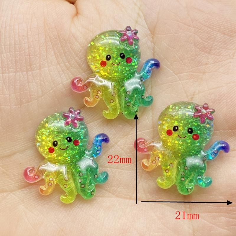 10/20 шт. Милые мини-кабошоны из смолы с плоской задней стороной, серия "Сияющий океан", Скрапбукинг, DIY, Аксессуары для украшения ювелирных изделий, F72