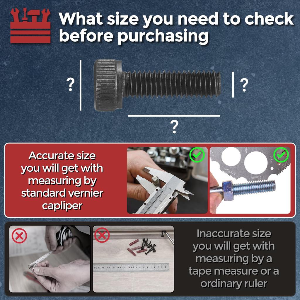 Kozelo 100 шт. Набор болтов и гаек с головкой под шестигранник из легированной стали с черным оксидным покрытием, винты с внутренним шестигранником для 3D-принтеров с ключом