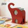 Decorative Bookend Creative Elephant Bookends, Metal Book Holder for Kids Students, Heavy Document Duty Non-Slip Desktop File Organizer Home