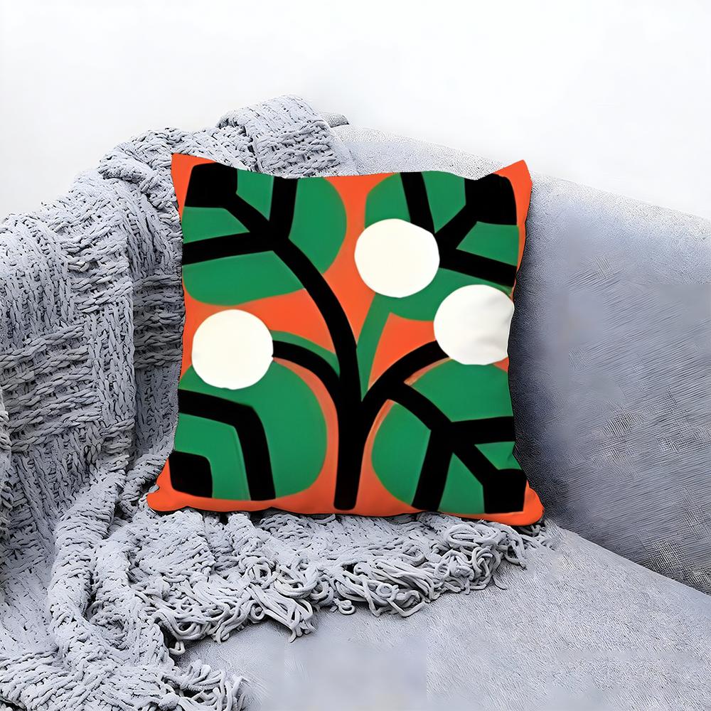 Artistic Floral Illustration Cushion Cover Premium Comfort Reversible Pillow Cove Two in One Design for Any Room  Car Interior