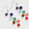 Women's Colorful 6mm Bead Earrings: Amethyst, Tiger Stone, Agate, Lapis Lazuli