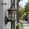 Energy Saving Solar Lantern Vintage Wall Light, Motion Sensor Outdoor Sconce with Glass Courtyard Lighting Shade, Waterproof Garden for Patio