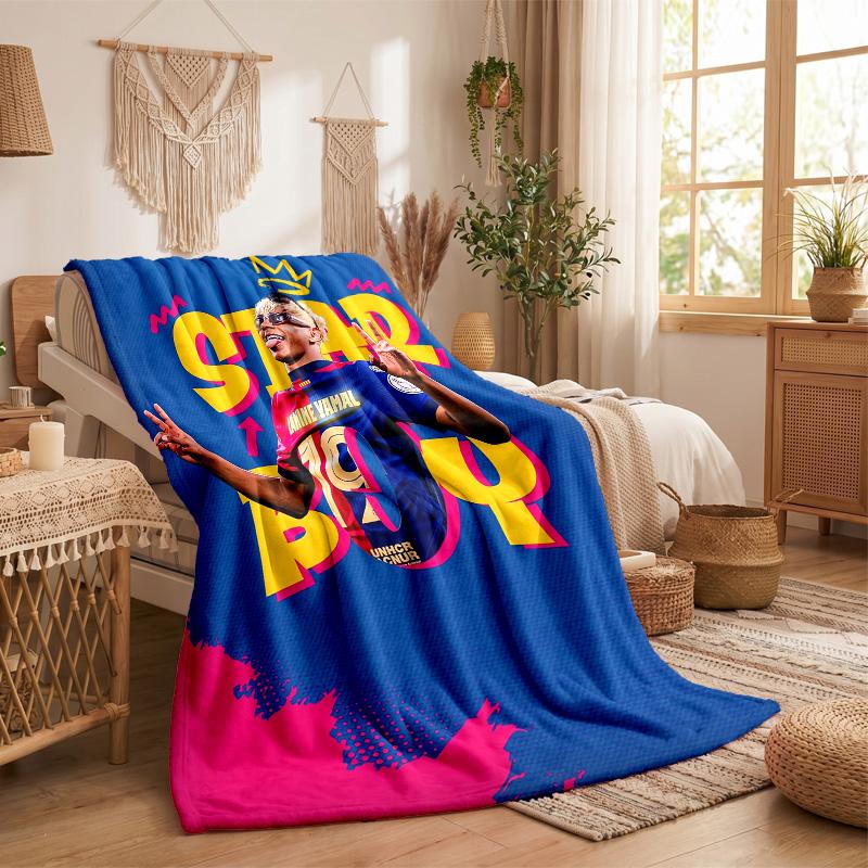 Lamine Yamal Print Flannel Blanket Soft Warm Sofa Bed Throw Blanket For Home Office Bedroom