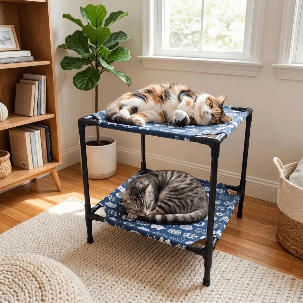 Moisture-Proof Elevated Pet Bed Removable Pet Cot Bed Sturdy Frame Pet Camp Bed Indoor Use
