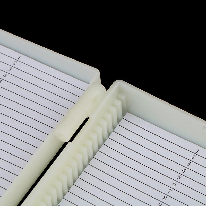 Пластиковый контейнер для предметных стекол для микроскопа 25/50/100 шт., держатель для хранения биологических срезов для подготовленных предметных стекол для микроскопа