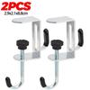 2pcs Detachable Double Hook Adjustable Backpack Hook Portable Desk Edge Hook  Office Desktop Edge
