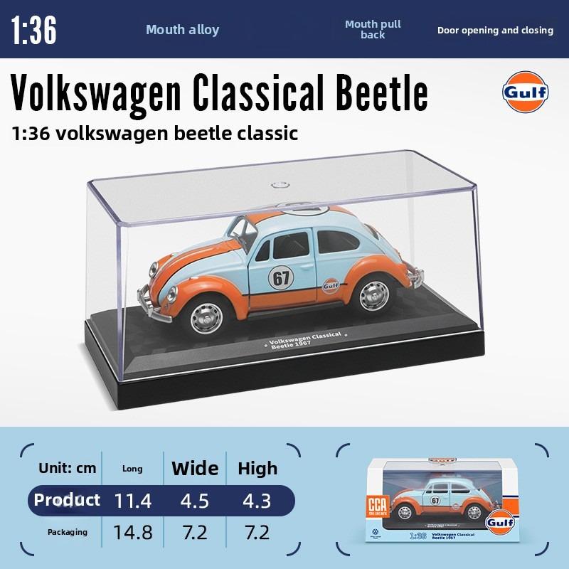 SPZS3 CCA Diecast 1/36 Volkswagen Classical Beetle Alloy Model T1 Bus Toy Boy Ford GT Simulation Miniature Voiture with Display Box QM9