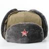 Зимняя теплая ушанка в военном стиле для мужчин и женщин с вышитой советской эмблемой, ветрозащитная уличная кепка
