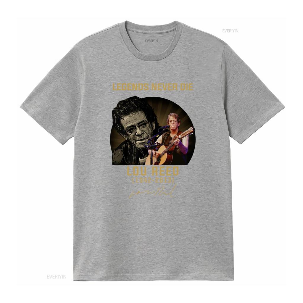 Vintage Lou Reed Legends Never Die Black Cotton T Shirt For Fan Size S To 5XL vintage Washed streetwear Soft