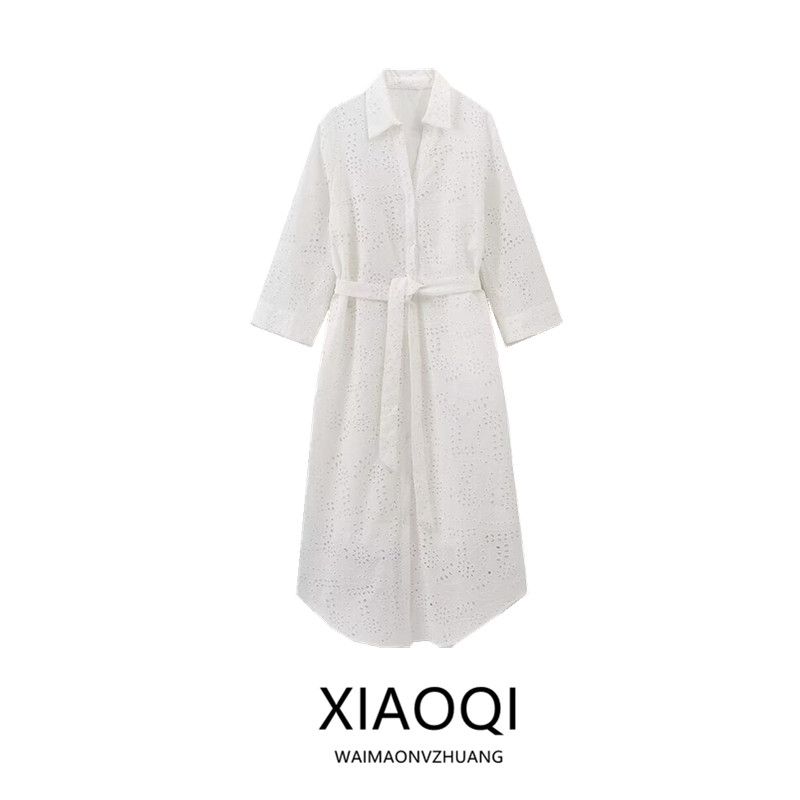 Fashion Style 2024 Summer New Arrival Women's Clothing Stylish All-Matching Hollow Embroider Dress 3129265 250