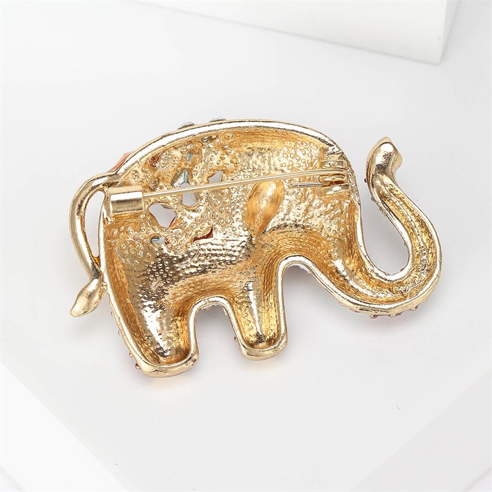 Creative and Personalized Elephant Enamel Drip Oil Brooch, Versatile Men's and Women's Suits, Coat Decoration Brooch