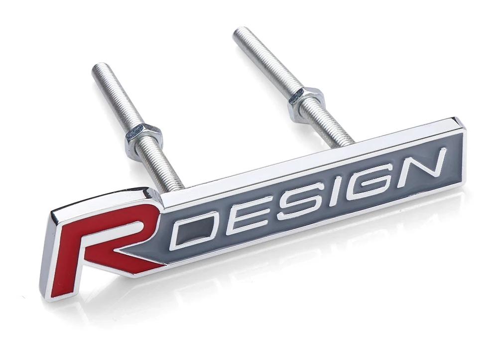 1pc 3D Metal Car Badge Sticker Gutter Body Trunk Decor Car Accessories For Volvo Rdesign AWD S40 S60 S70 S80 S90 V40 V50 V60 V70