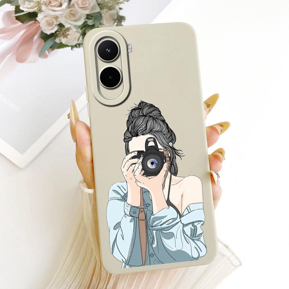 Чехол для Xiaomi Poco M7 Plus PocoM7 4G Красивая Девушка Подсолнух Расписной Чехол для Телефона Для Xiaomi Poco M7 Pro PocoM7 Plus 5G Мягкие Fundas