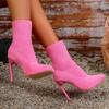 Модная брендовая женская обувь 2024 года, сексуальные женские современные ботинки с острым носком, модные простые туфли на шпильках, легкие удобные женские носки, ботинки