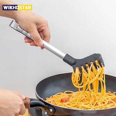 Щипцы для лапши из нержавеющей стали. Нескользящая ручка. Термостойкий патрон. Удобные для хранения многофункциональные щипцы для еды.