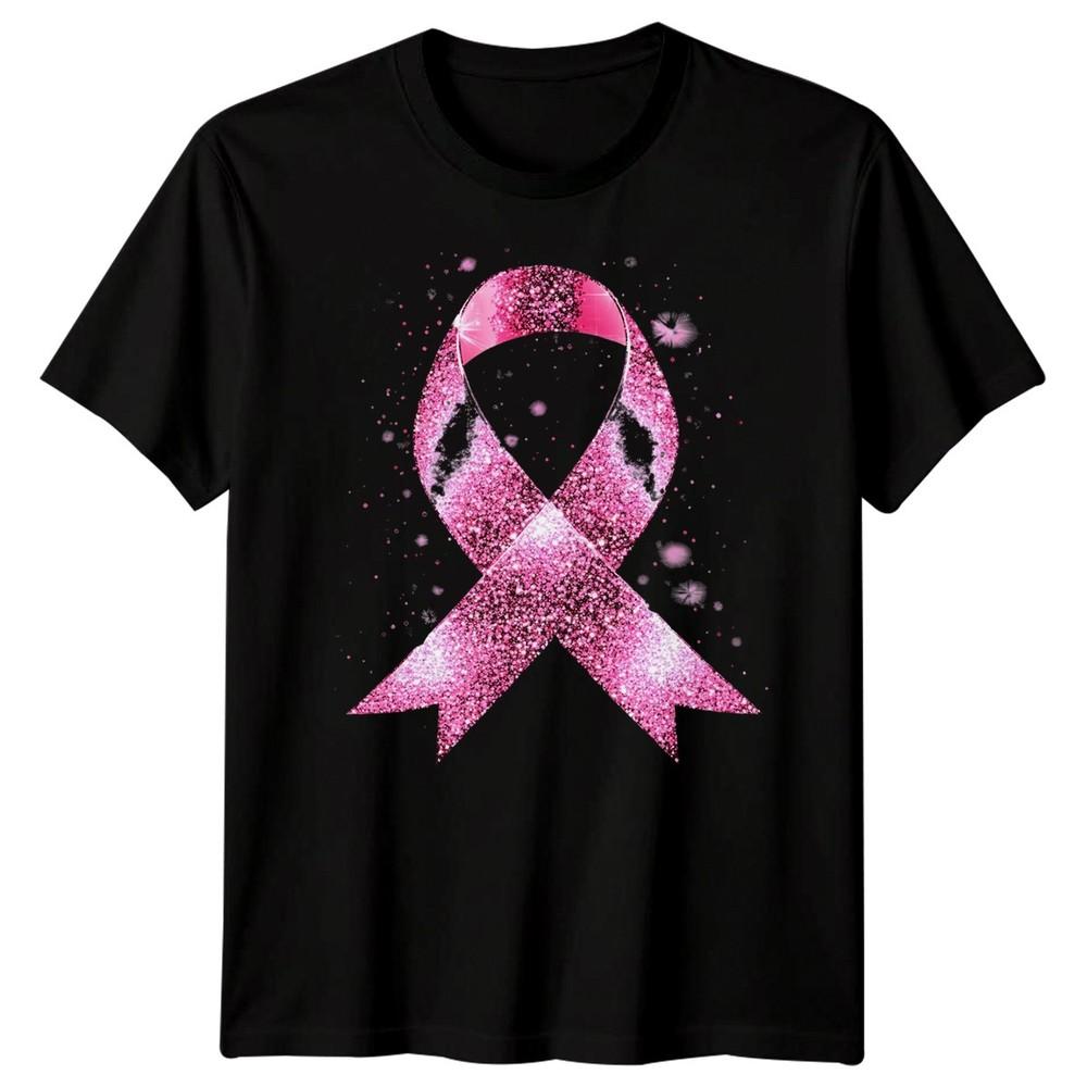 Мужская футболка с розовой лентой для осведомленности о раке груди Поддержка здоровья