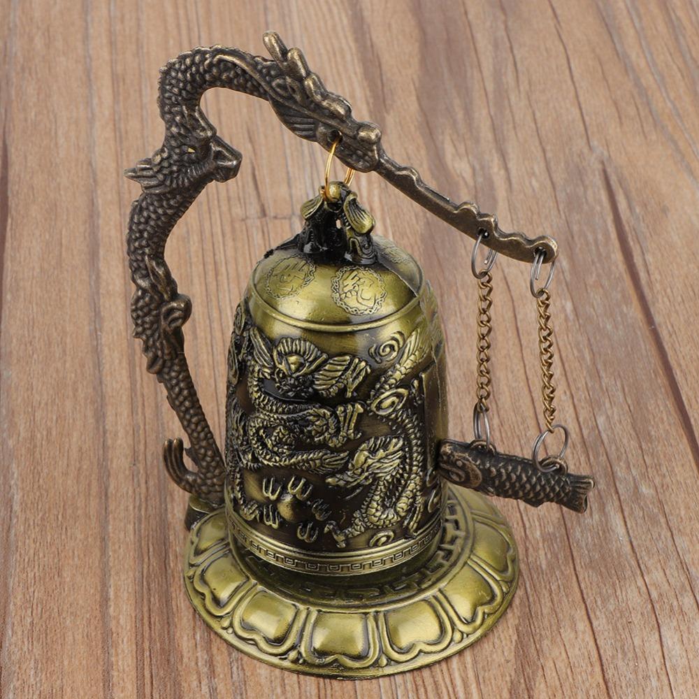 Bronze Dragon Lock Bell Hand Carved Carved Dragon Bell Vintage Dragon Bell Home Decor