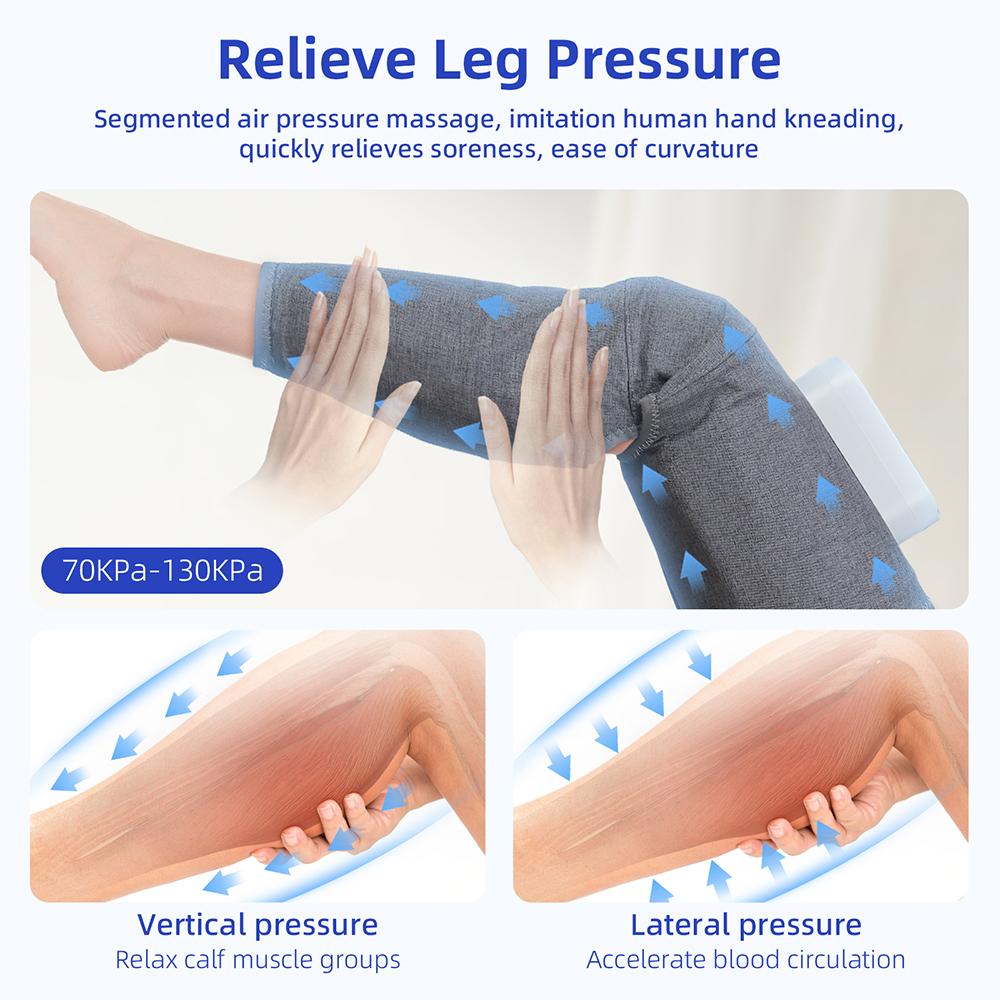 Smart Leg Massager Airbag Kneading Vibration Calf Massager Knee 360° All-round Wrapping