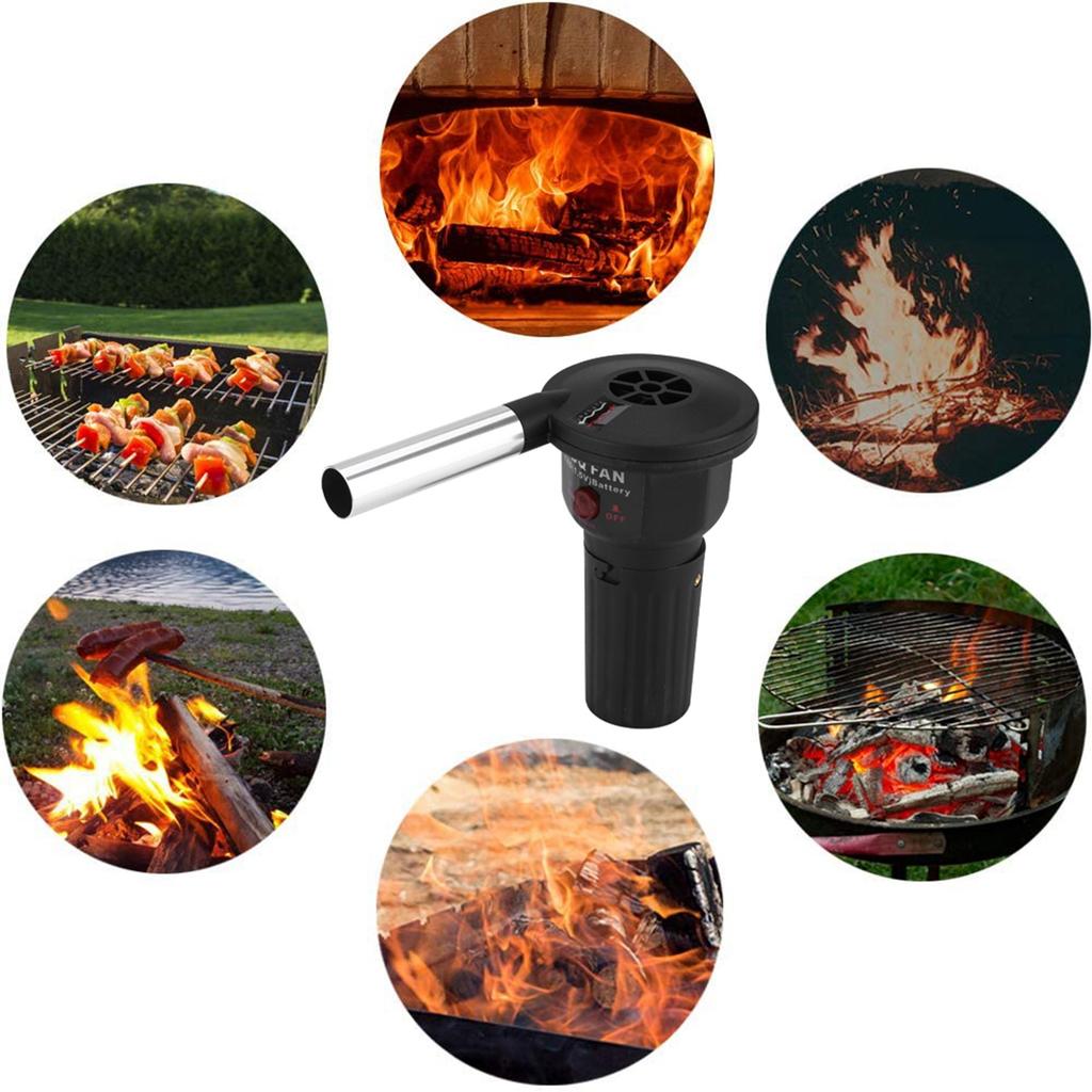 BBQ Blower Портативный вентилятор для барбекю на батарейках Воздуходувка для кемпинга на открытом воздухе Пикника Угольного гриля Вентилятор для гриля Blower для гриля