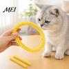 Grooming Tunnel Cat Self Groomer for Cardboard Boxes, DIY Brush Toy Ring, Hands-Free Massage Comb House Door Hole Teeth