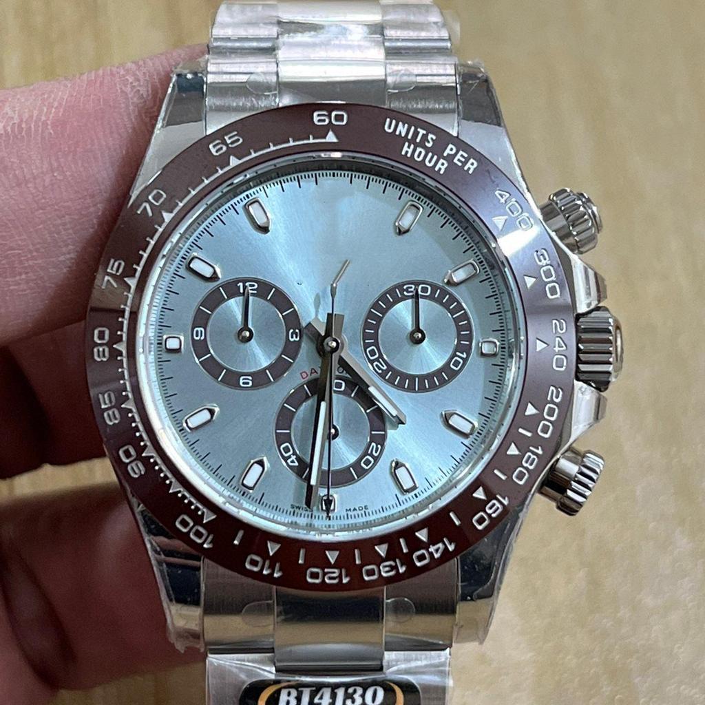 Мужские многофункциональные водонепроницаемые механические часы Laojia Daytona - Светящиеся, с тремя циферблатами, шестистрелочные