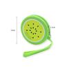 New Silicone Storage Bag Round Colorful Fruits Data Cable/earphone Storage Bag Small with Zipper Travel Coin Purse