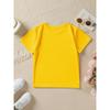 European Size Boys Round Neck Short Sleeved T Shirt with Dinosaur Pattern Print