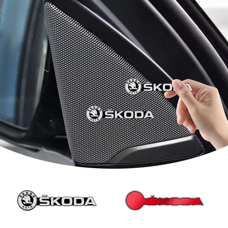 2/4 шт. 3D алюминиевая эмблема-значок наклейка для Skoda Octavia A5 Superb Old Febia Roomster 2013 2005-2008 Rapid Roomster Kodiaq Yeti knzh54