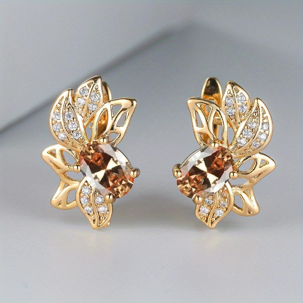 Серьги-капли золотого цвета для женщин, черные серьги с цветком циркона, винтажные серьги для невесты, свадебные украшения, подарок для вечеринки