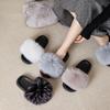 Beach Leisure Fox-like Furry Outdoor Slippers