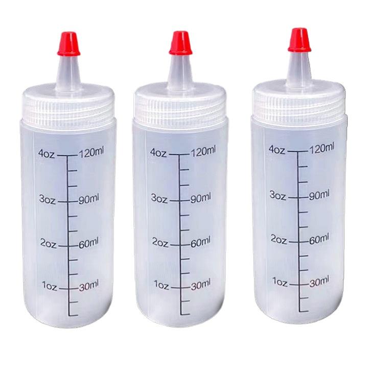 120/250/450ml Sharp-pointed Squeeze Sauce Bottle Ketchup Bottle Salad Dressing Squeeze Bottle Single-hole Squeeze Gravy Boats