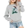 Kids' Fashion Loose-Fit Casual Long-Sleeve Christmas Print Oversized Crewneck Sweatshirt