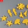 MOC Кубики Океан Маленькие Животные Ракушка моллюска Морской конёк Морская Сцена Модель Образовательные Строительные Блоки Пластиковая Игрушка Для Детей