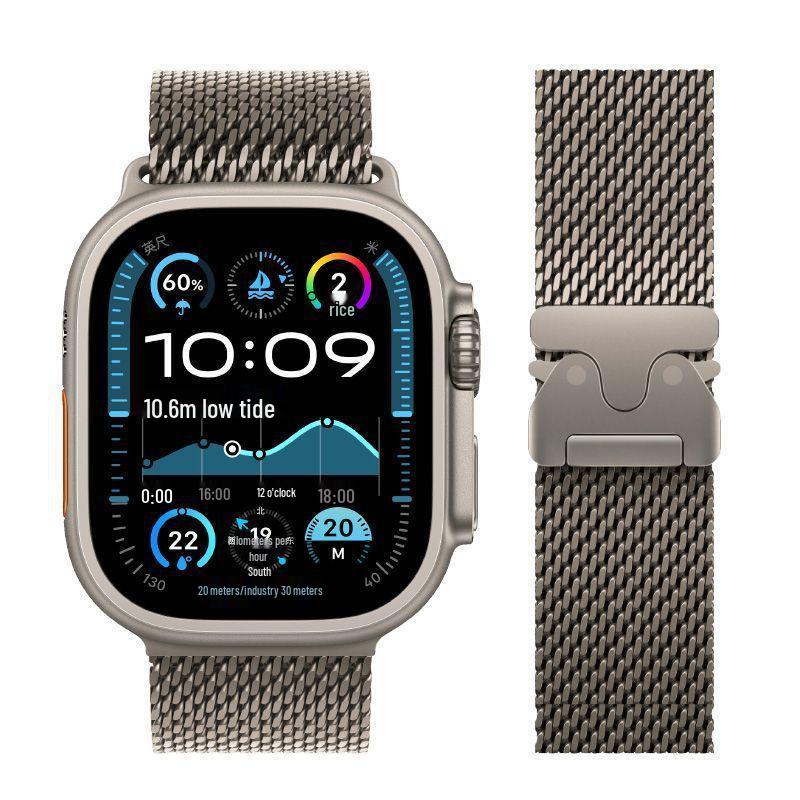 Миланская петля с раскладывающейся застежкой для Apple Watch Серии S10