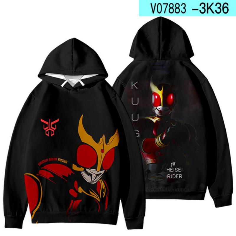 2025 Новый Камен Райдер 3D-печать Мужские/Женские Осенне-Зимние Аниме Толстовки Свитшот Толстовка с Длинным Рукавом Харадзюку Мультяшные Топы