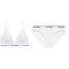 Комплект бесшовного бюстгальтера-треугольника и трусиков с принтом букв Женское нижнее белье Белый QF5650-100+F3787AD-100