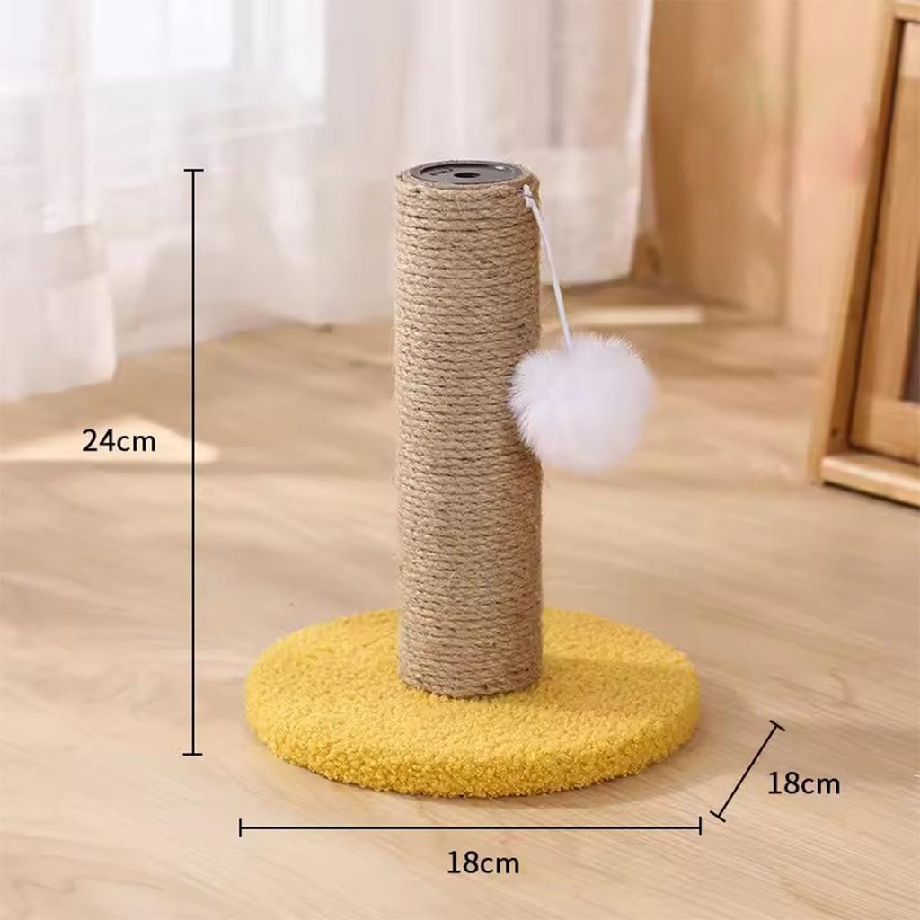 Small Size Cat Tree Perfect for Kittens Soft Plush Top Sisal Scratching Column Interactive Ball Toy for Relax and Play