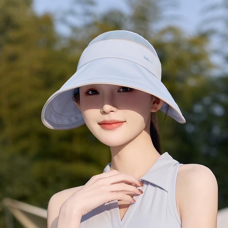 Летняя шляпа от солнца детская с большими полями, можно завязать хвостик, шляпа с открытым верхом, уличная, универсальная, модная, можно повесить маску, шляпа для защиты от солнца