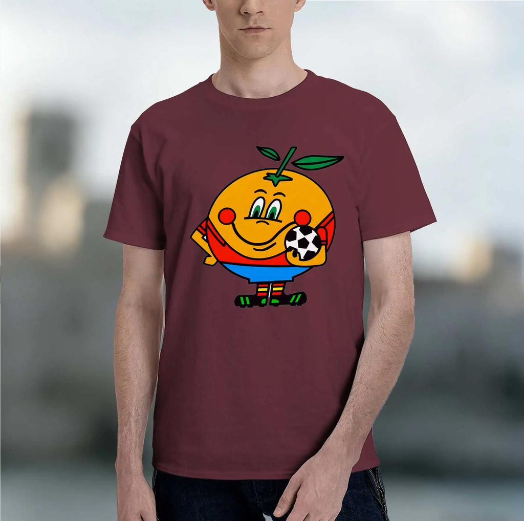 Naranjito 2026 New Fashion Heavyweight Hot Selling Retro Printed Pattern Fun Round Neck Tshirt For Daily Comfort