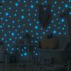 100 Pcs Luminous Wall Stickers Glow In The Dark Stars Sticker Decals for Kids Baby Rooms Colorful Fluorescent Stickers