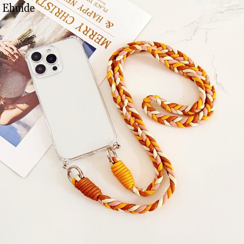 Braid Lanyard Case For Samsung Galaxy S26 Ultra S25 FE S22 S21 S20 S23 S24 Plus A17 Crossbody Cord Strap Soft TPU Clear Cover