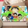 Anime Chibi Pirate Crew Doormat, Cute Cartoon Character Non-slip Floor Mat, Decorative Entrance Rug for Home Living Room Bedroom