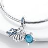 Fashion Trend 925 Silver Travel Airplane Dangle Charms Fit Original  Charm Bracelet DIY Sunflower Butterfly Bead