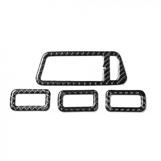 Carbon Fiber Window Control Switch Frame Cover Trim For VW Golf MK7 2013-