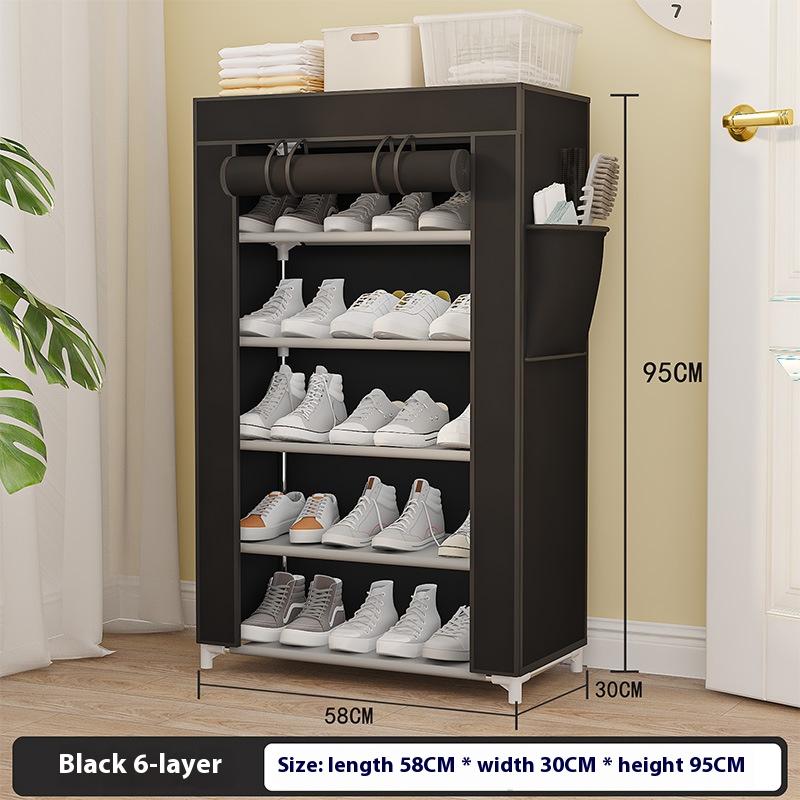 Multilayer Nonwoven Shoes Storage Cabinet Dust-proof Shoe Rack Storage Rack Space-saving Dustproof Shelf For Home Corridor