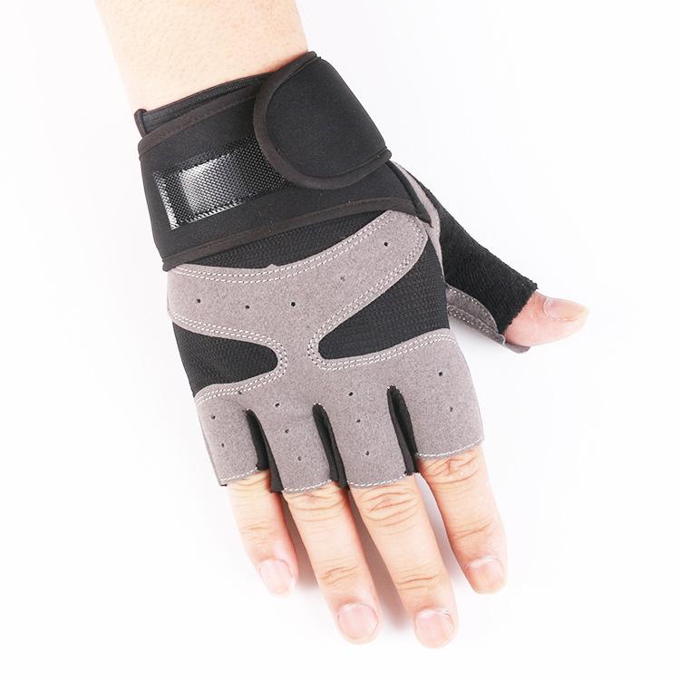 Фитнес перчатки без пальцев Перчатки для тяжелой атлетики Тренировочные Мужские и женские Спортивные без пальцев Для улицы Велосипедные Мотоциклетные перчатки