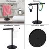 T-Shaped Towel Rack Storage Organizer Rust-Resistant Easy Installation Bath Hand Towel Holder Stand with Heavy Base