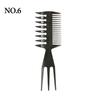 Угловая расческа, мужская расческа для укладки спины в стиле ретро, ​​расческа с текстурой широких зубьев, двухсторонняя расческа с вставкой, расческа с масляной головкой